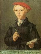 Jan van Scorel Portrait of a young scholar oil painting on canvas